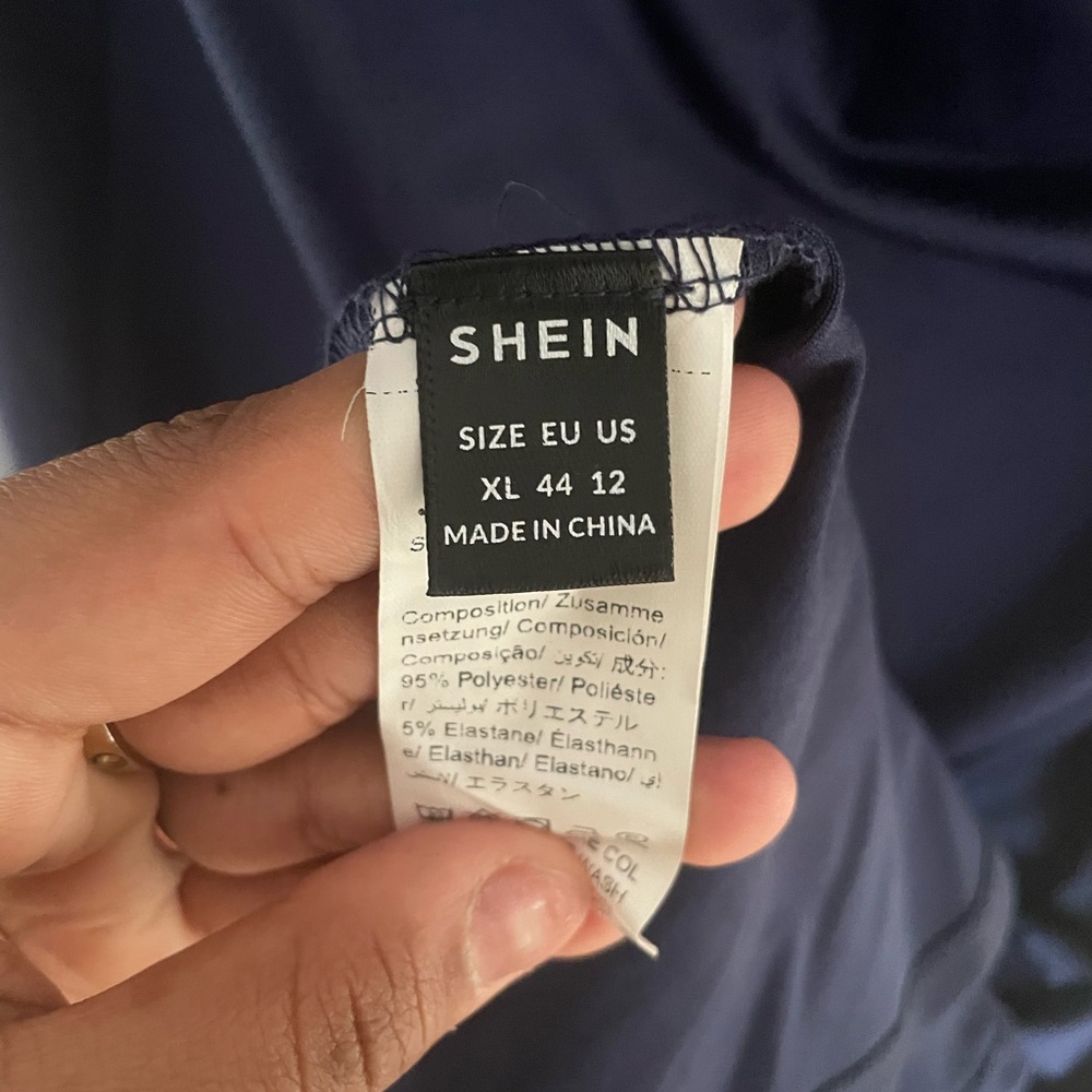 SHEIN Navy Long Sleeve Dress - Picture 3 of 4